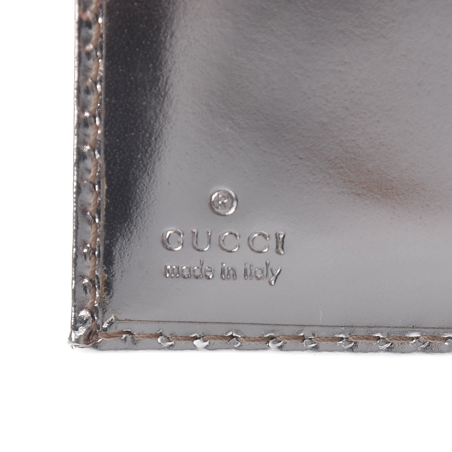 Gucci Metallic Monogram Britt Tri-Fold Wallet Silver 6 of 8