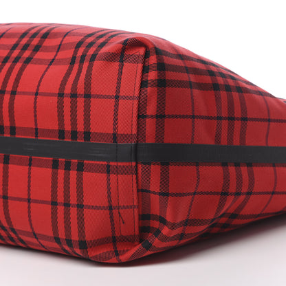 Burberry Vintage Check Extra Large The Giant Reversible Tote Blue Red 17 of 17
