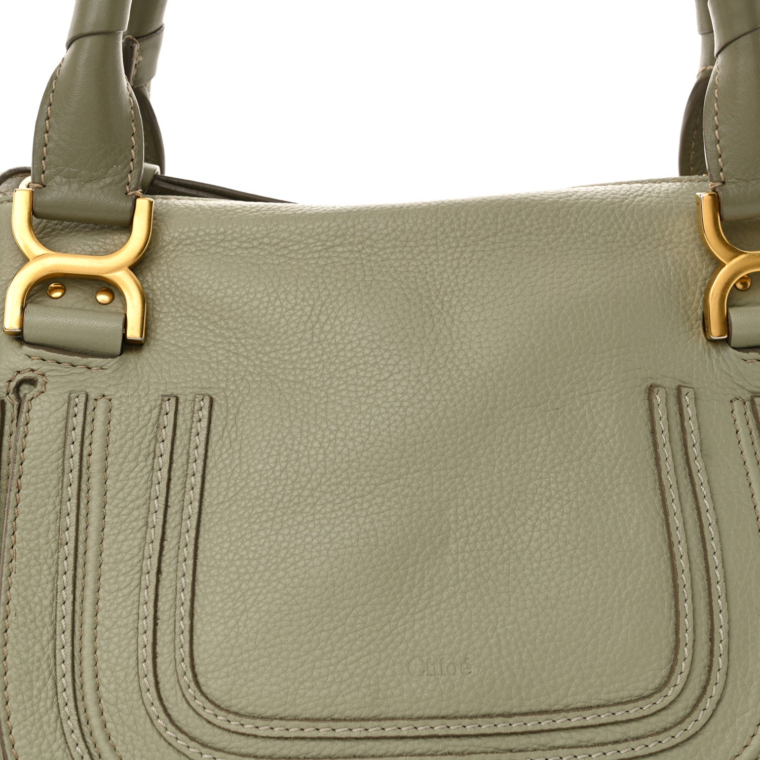 Chloe Calfskin Medium Marcie Satchel Baobab Green 8 of 13