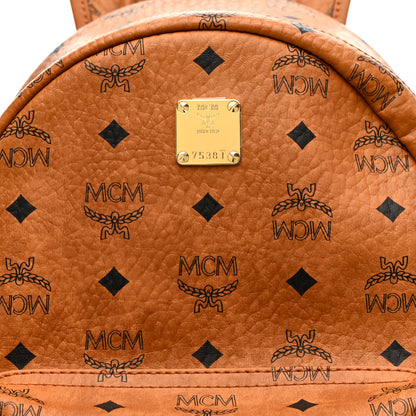 MCM Visetos Small Side Stud Stark Backpack Cognac 8 of 11