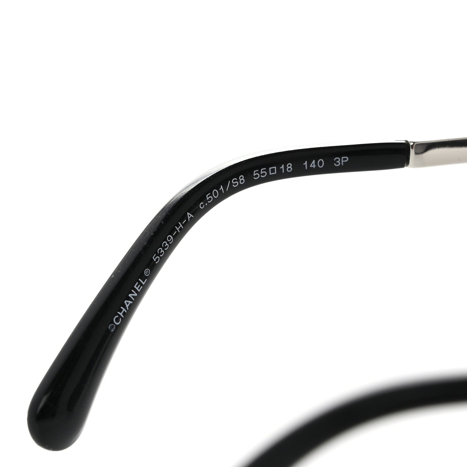 Chanel Acetate Polarized Butterfly Winter Pearl Sunglasses 5339-H-A Black 6 of 6
