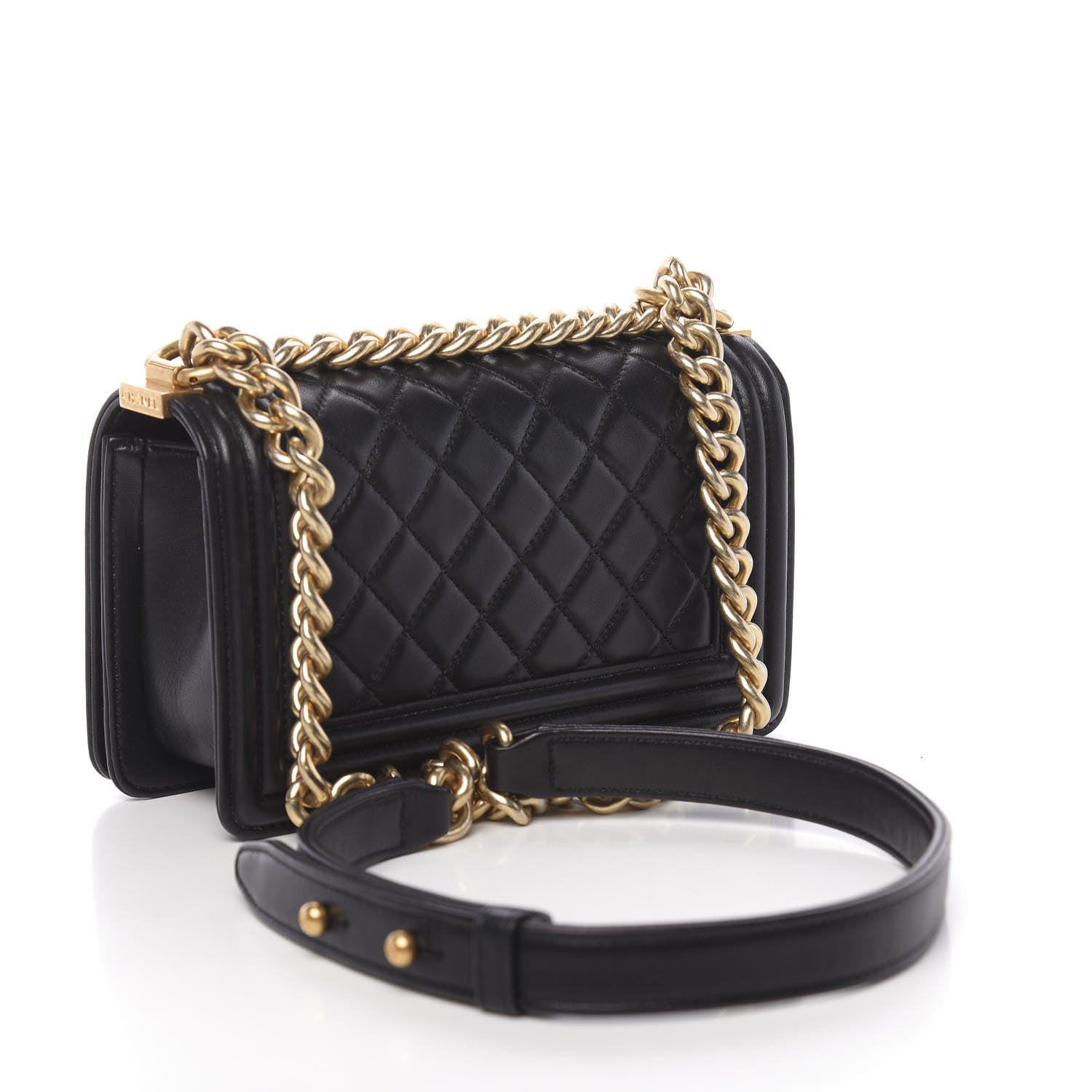 Chanel Lambskin Quilted Small Boy Flap Black 3 of 11