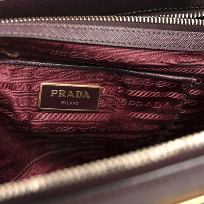 Prada Saffiano Lux Medium Double Zip Tote Bordeaux 6 of 18