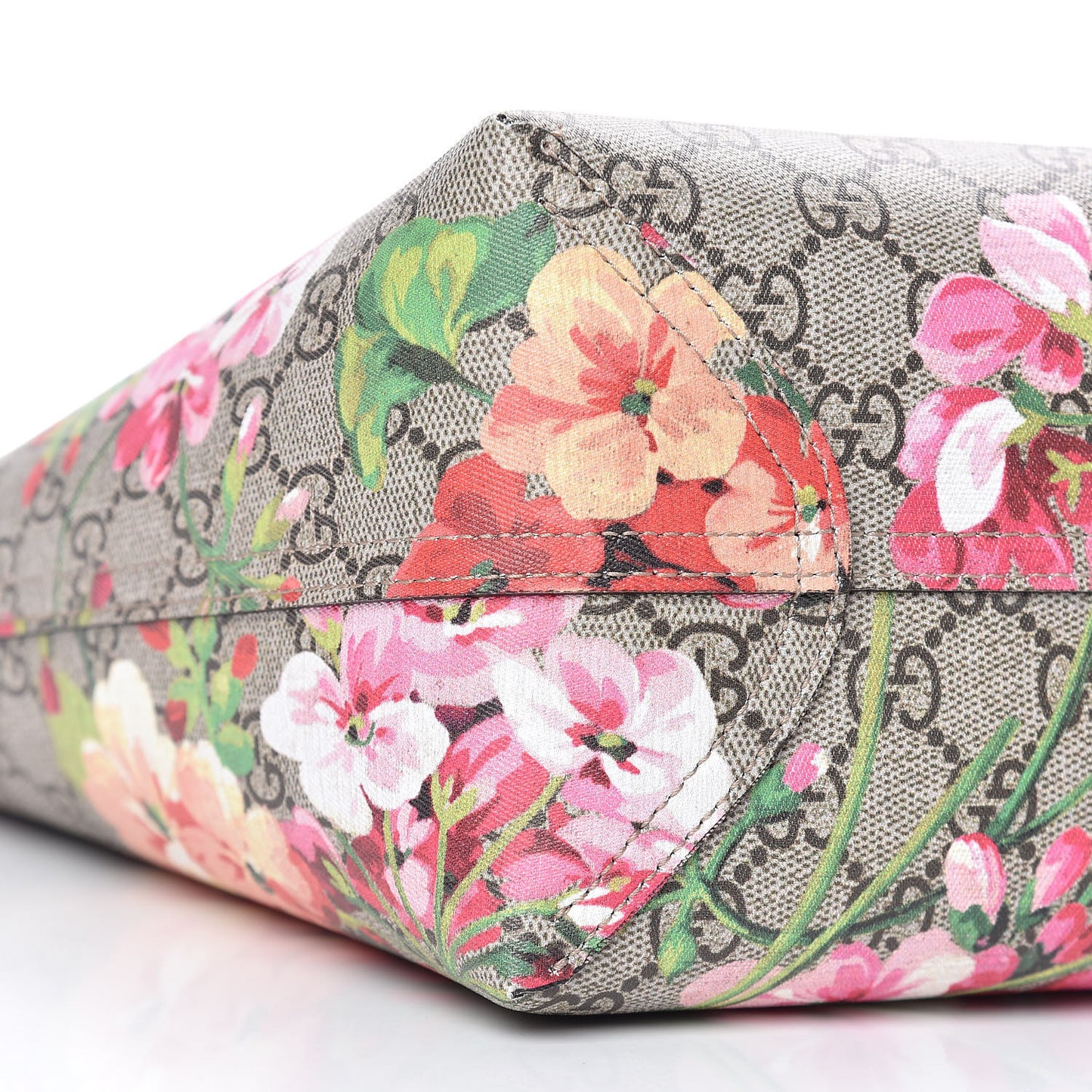 GG Supreme Monogram Blooms Medium Reversible Tote Beige Multicolor Dry Rose