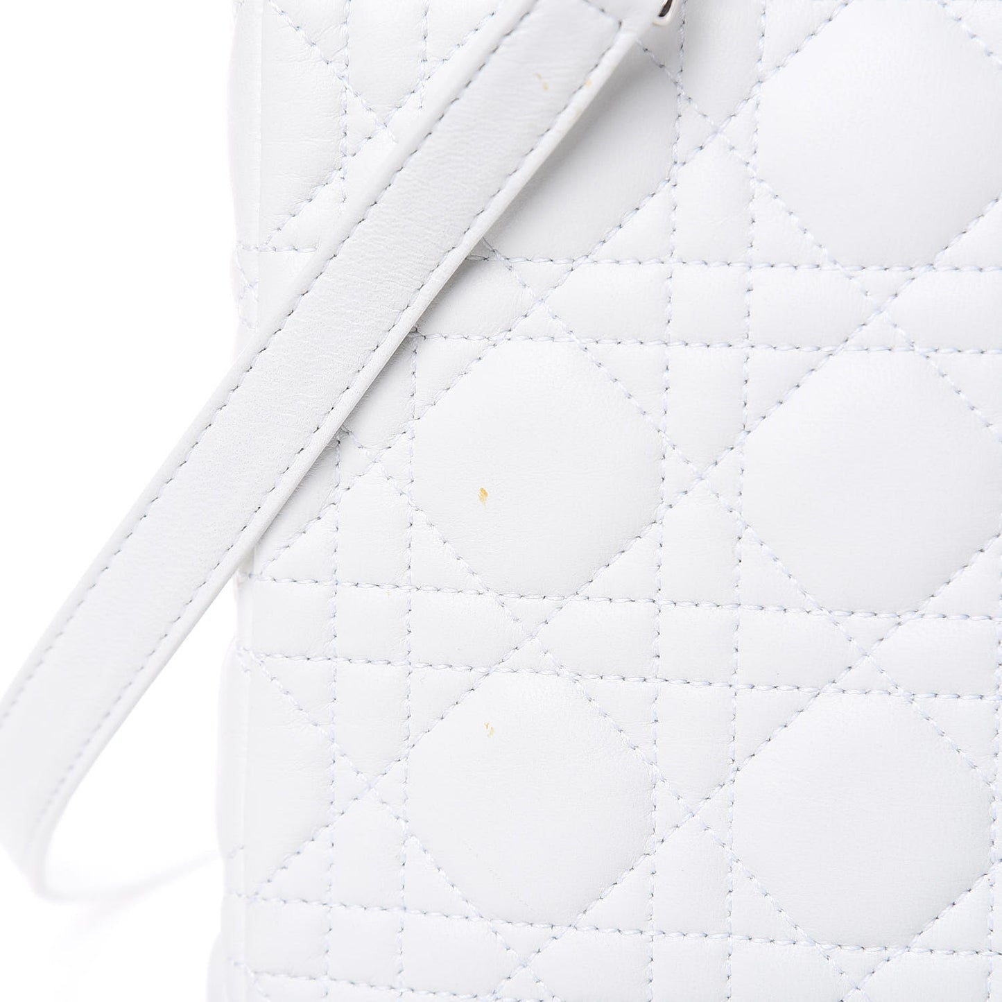 Lambskin Cannage Medium Lady Dior White