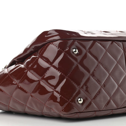 Chanel Patent Quilted Large Chic and Glitter Tote Dark Red 9 of 11