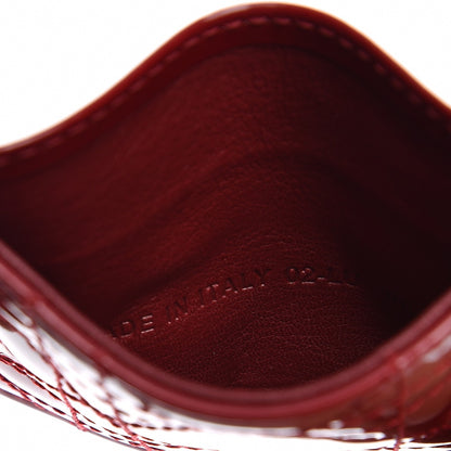 Christian Dior Patent Cannage Lady Dior Card Holder Scarlet 5 of 6