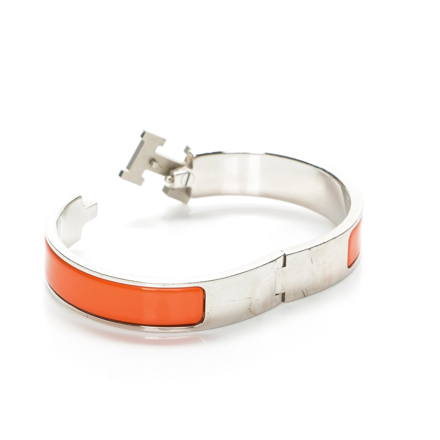 Enamel Narrow Clic Clac H Bracelet PM Orange