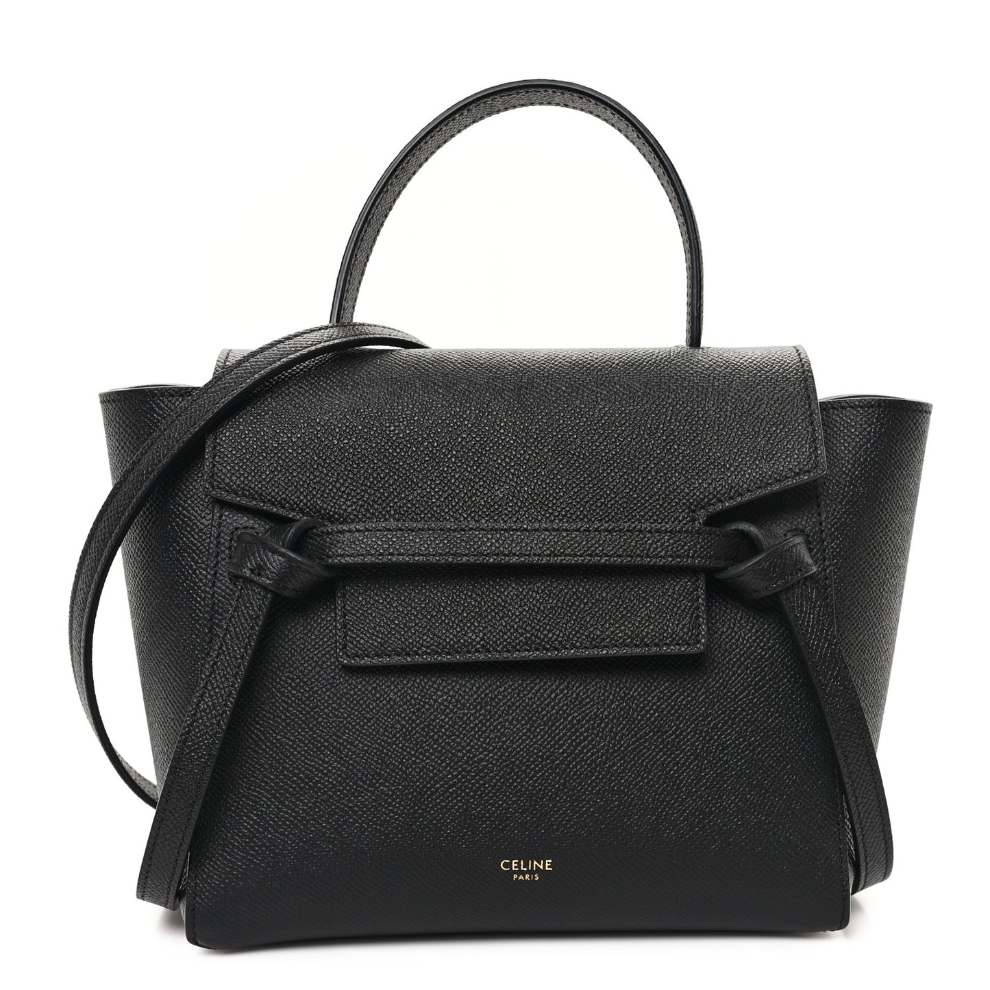 Grained Calfskin Nano Belt Bag Black