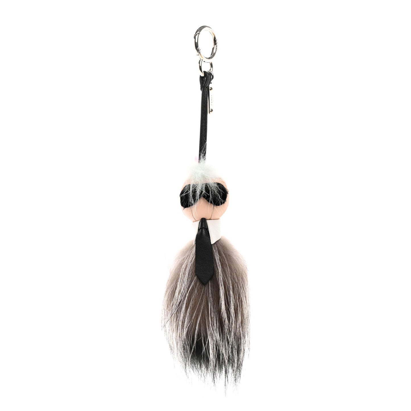 Mink Fox Goat Fur Mini Karlito Bag Charm Pink