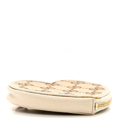 Gucci Monogram Heart Coin Purse Gold 4 of 10