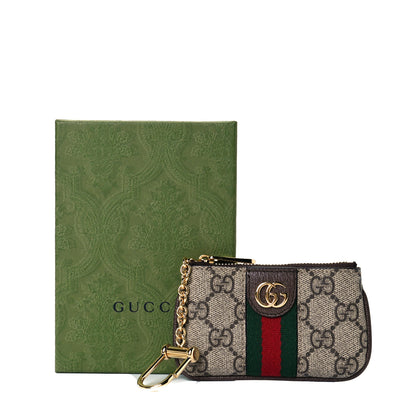 Gucci GG Supreme Monogram Web Ophidia Key Case Beige New Acero 8 of 8