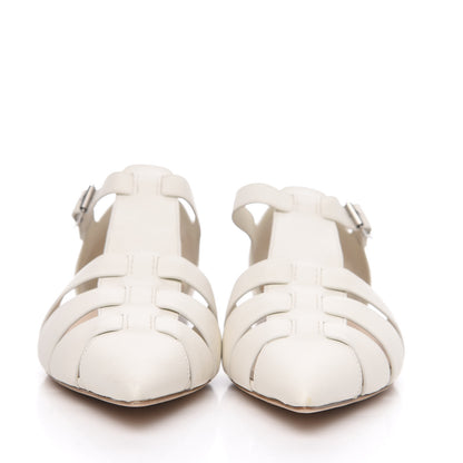Christian Dior Calfskin Sauvage Ballerina Flat 39.5 Ivory 2 of 9