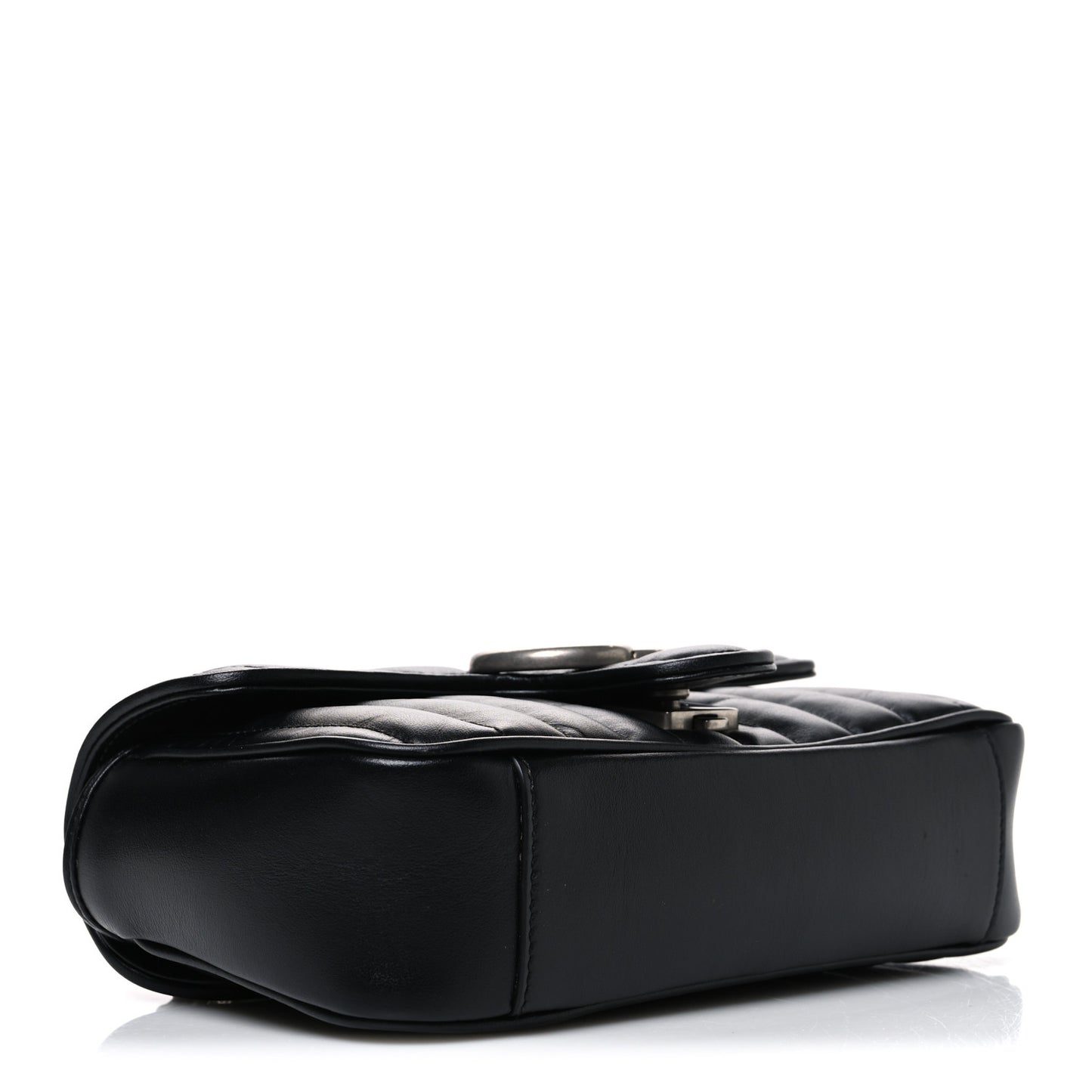 Calfskin Matelasse Aria Mini GG Marmont Shoulder Bag Black Black