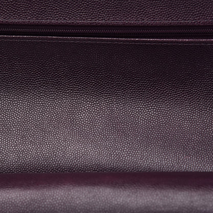 Chanel Caviar Quilted Jumbo Double Flap Dark Purple 11 of 17