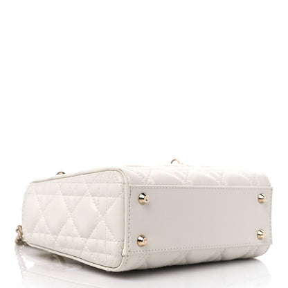Christian Dior Lambskin Cannage Mini Lady Dior White 4 of 10