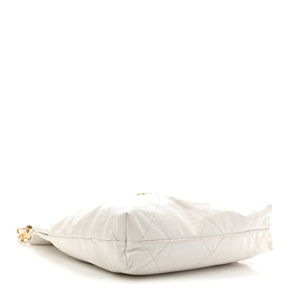 Chanel Shiny Calfskin Quilted Small Chanel 22 White 5 of 11