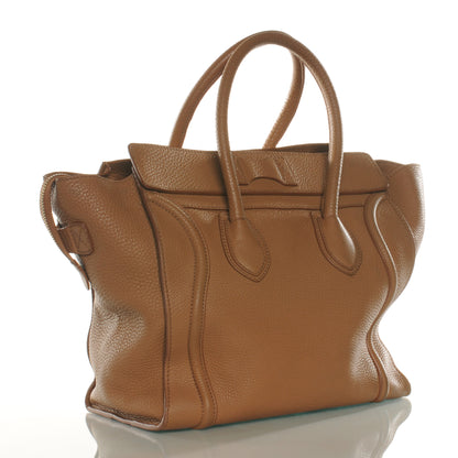 Celine Drummed Calfskin Mini Luggage Camel 3 of 7
