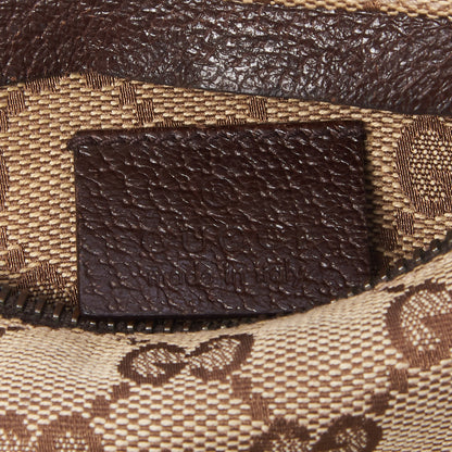 Gucci GG Monogram Double Pocket Belt Bag Dark Brown 9 of 10