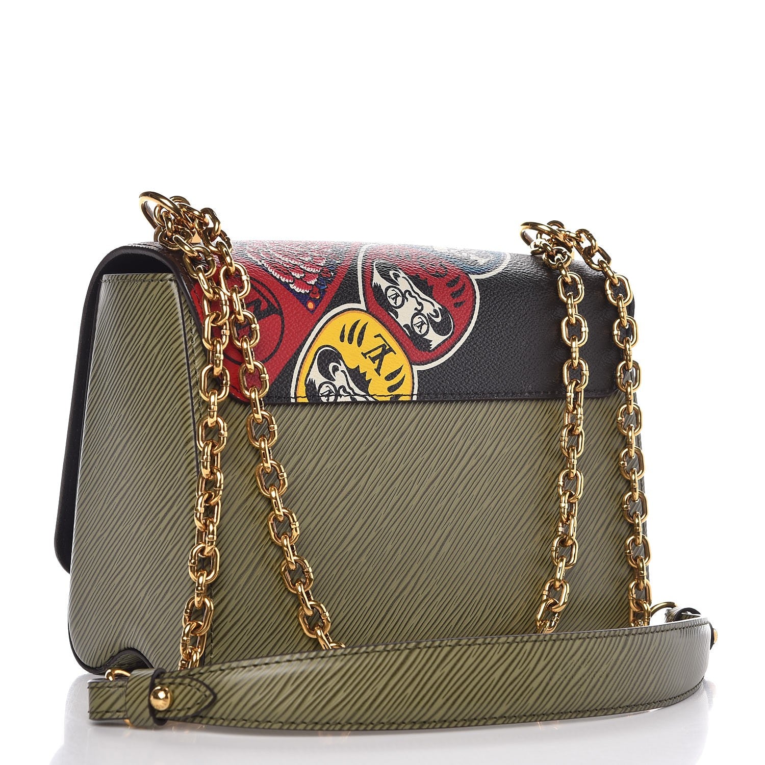Louis Vuitton Epi Monogram Kabuki Twist Shoulder Bag MM Green 3 of 6