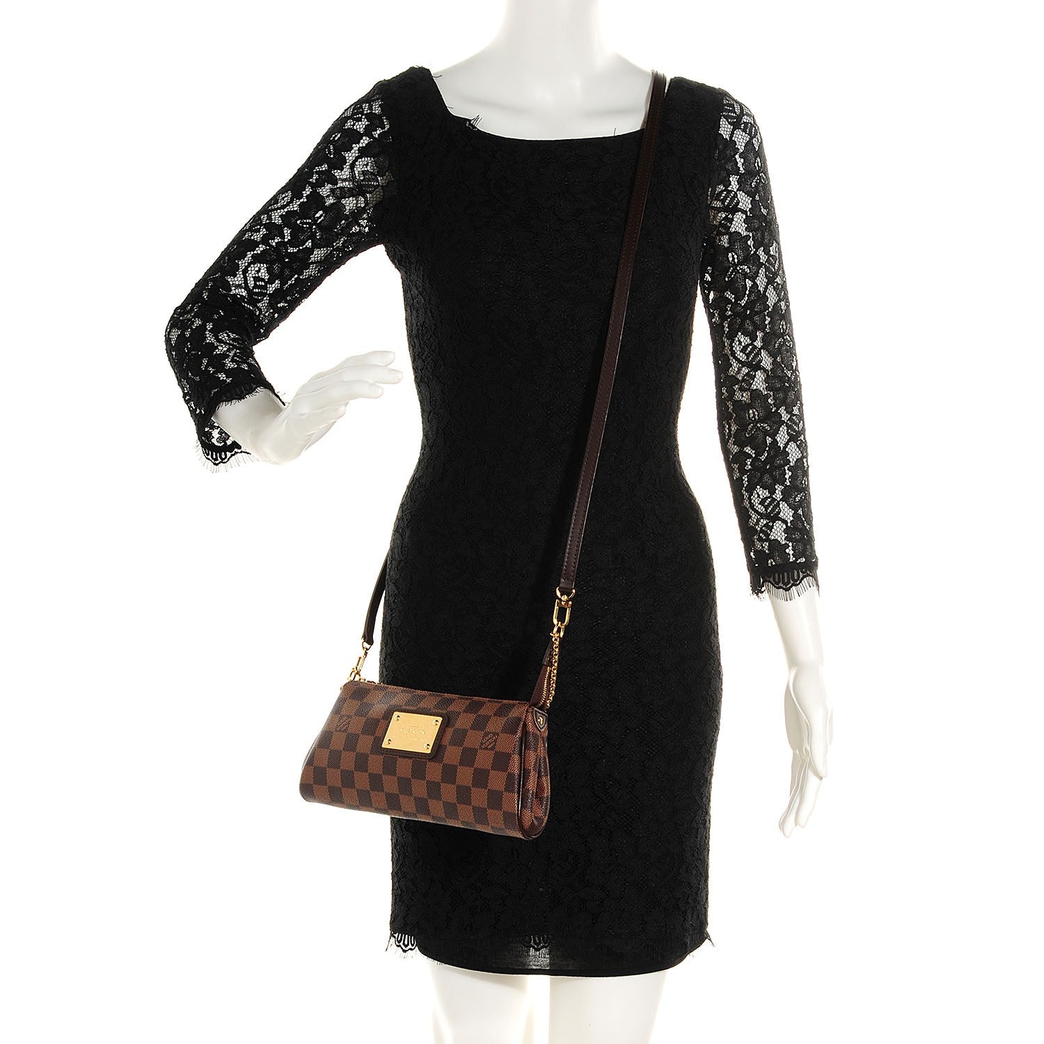 Louis Vuitton Damier Ebene Eva Clutch 2 of 7
