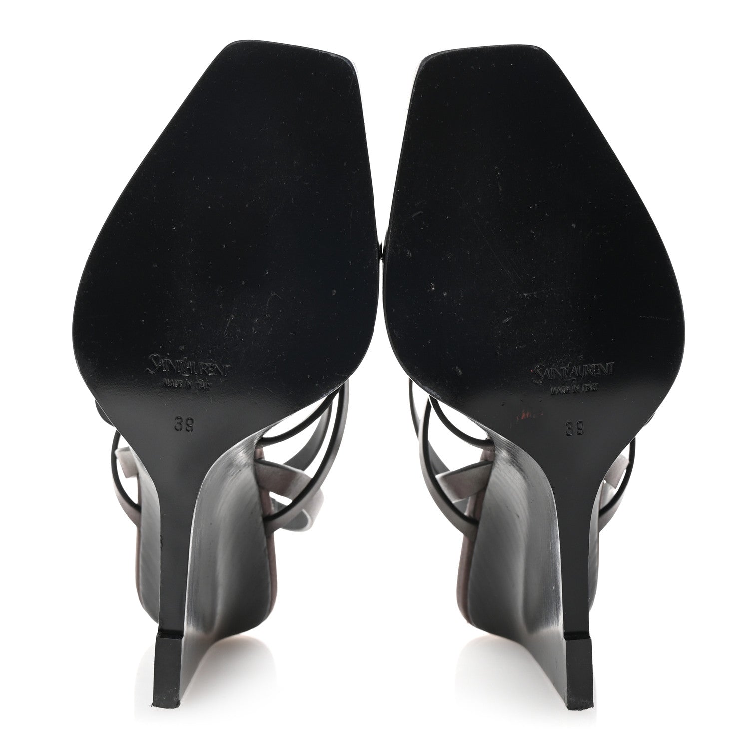 Saint Laurent Calfskin Cassandra 105 Wedges 39 Moro 6 of 9