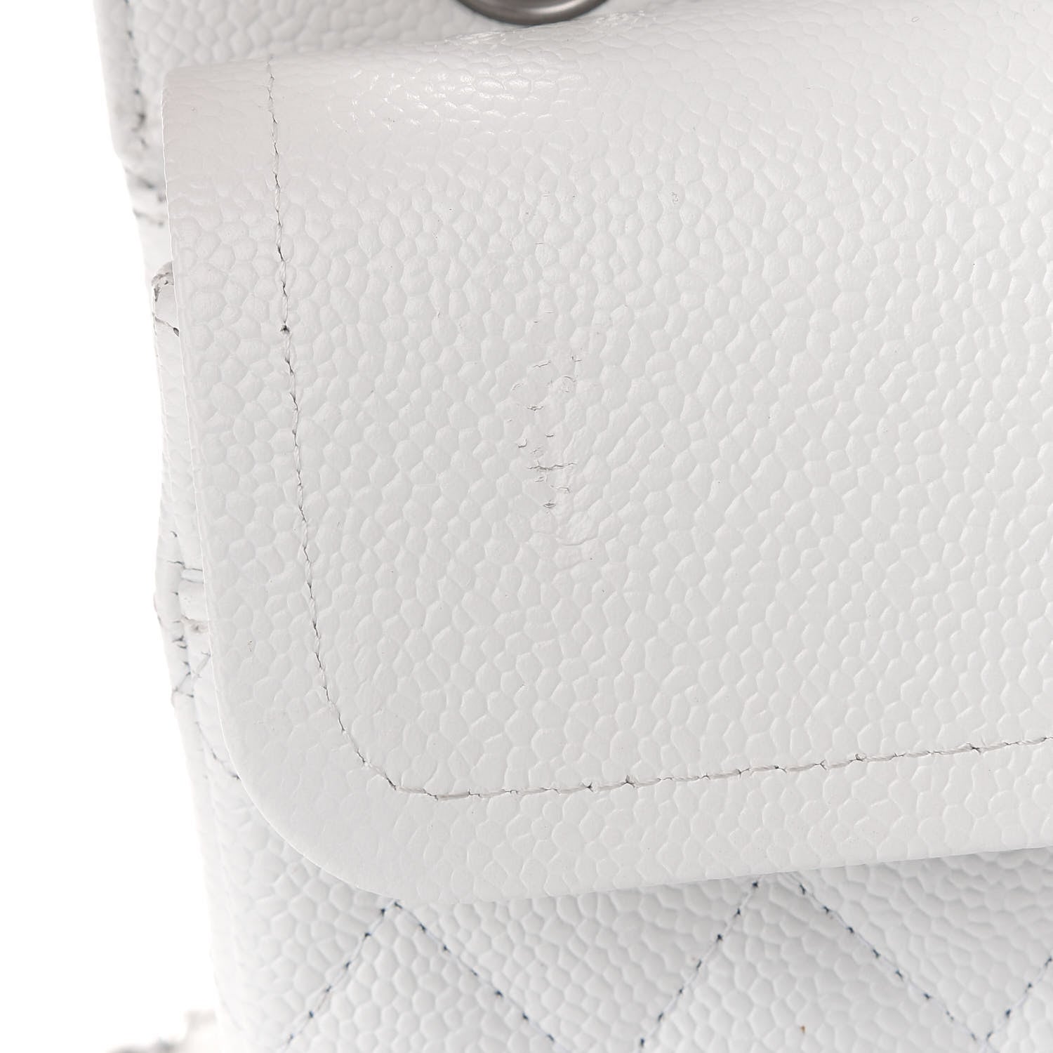 Chanel Caviar Quilted Medium Double Flap White 16 of 16