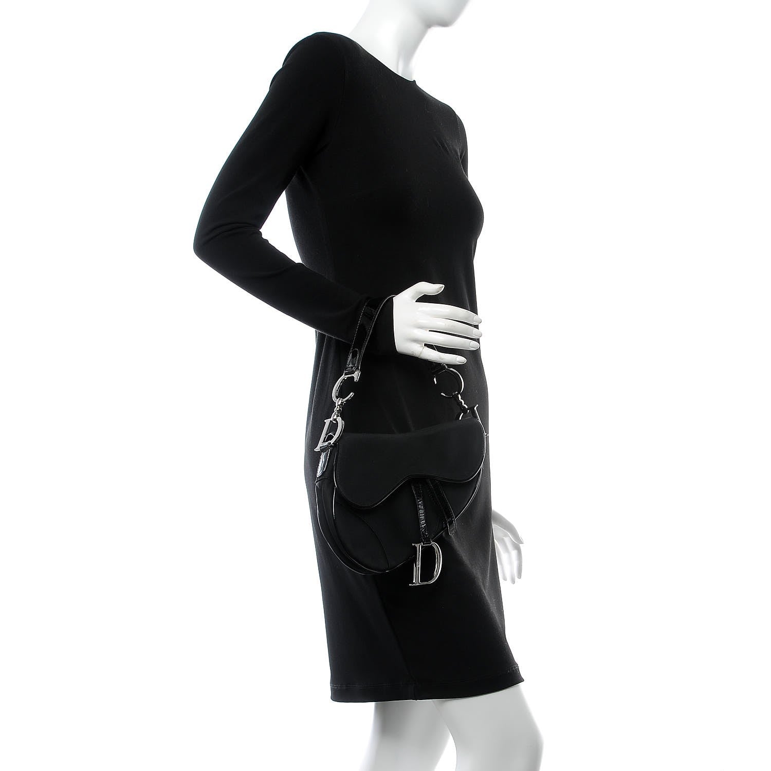 Christian Dior Nylon Saddle Bag Black 2 of 12