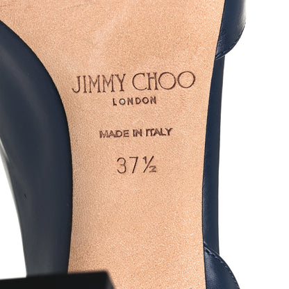 Jimmy Choo Calfskin Theresa 100 Ankle Strap Sandals 37.5 Stormy Blue 7 of 8