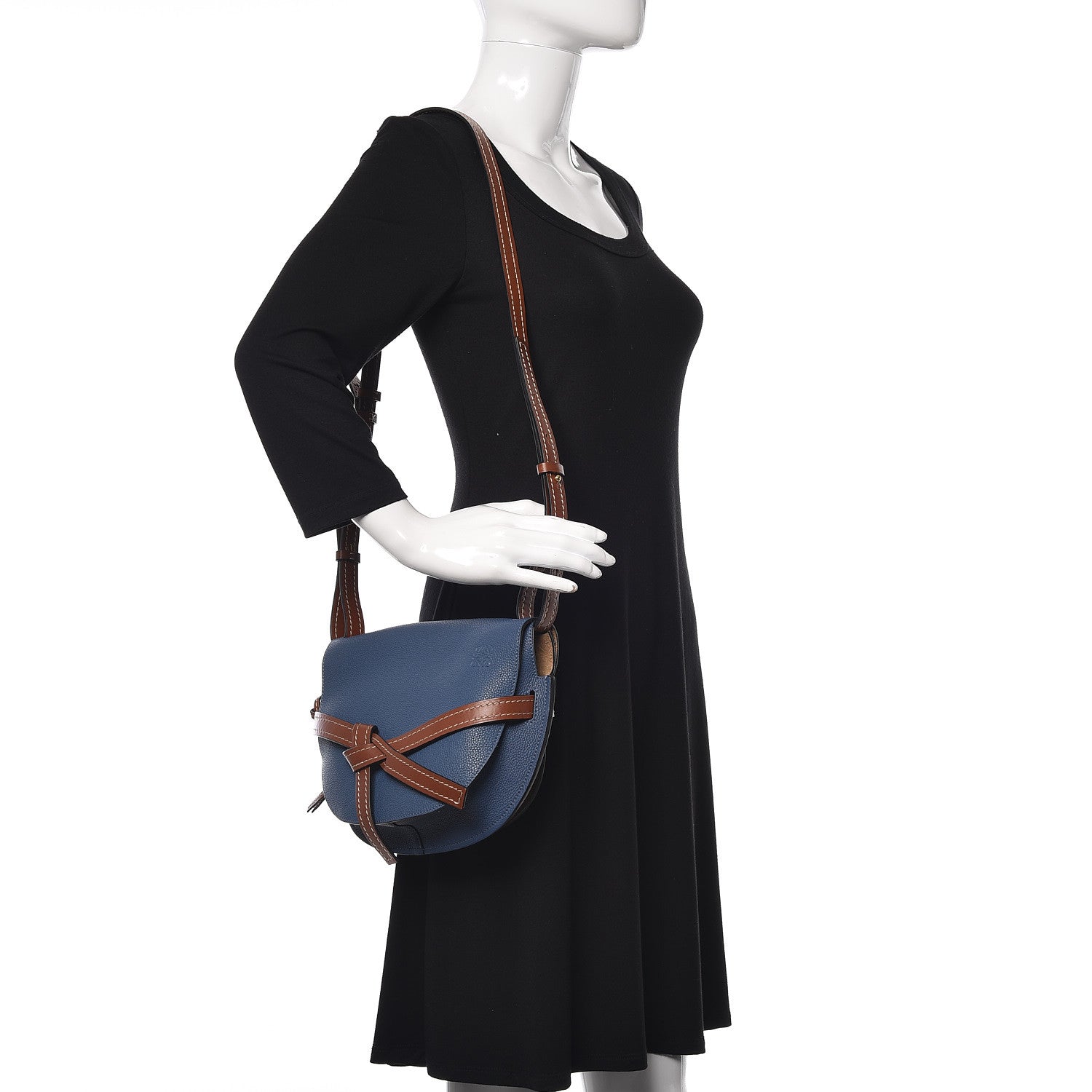 Loewe Grained Calfskin Small Gate Crossbody Bag Varsity Pecan 2 of 11