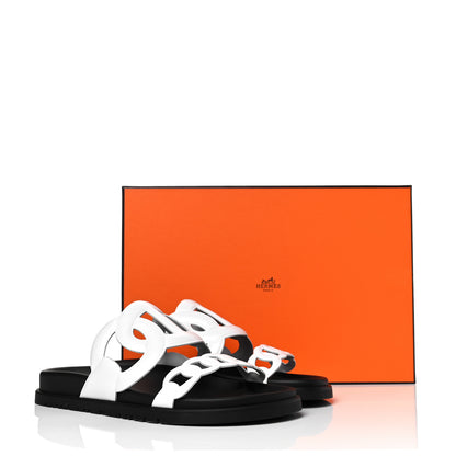 Hermes Nappa Womens Extra Sandals 37 White 9 of 9