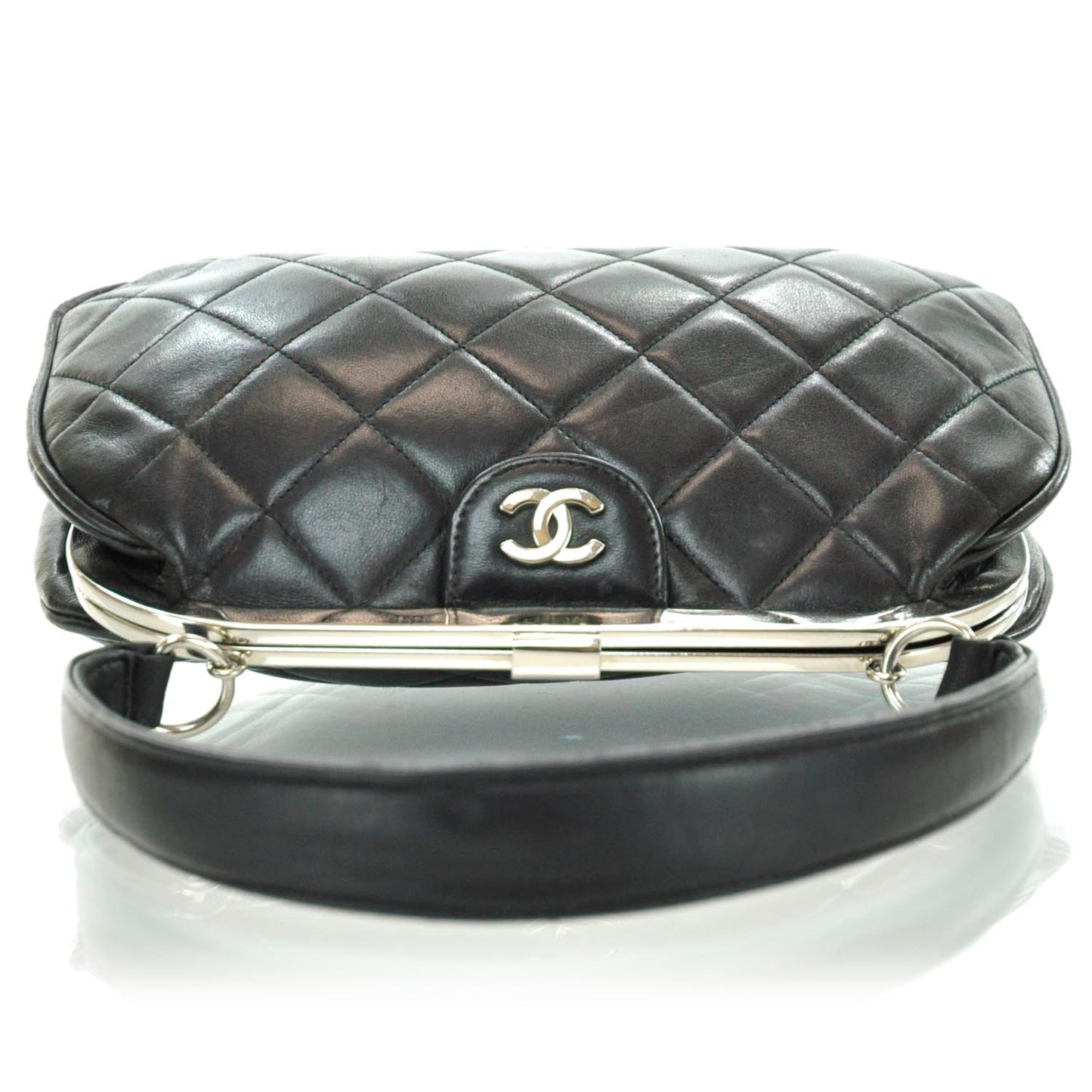 Lambskin Quilted Handbag Black