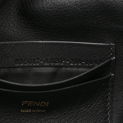Fendi Shearling Vitello Dolce Macro FF 1974 Mini Baguette Tobacco Black 7 of 10