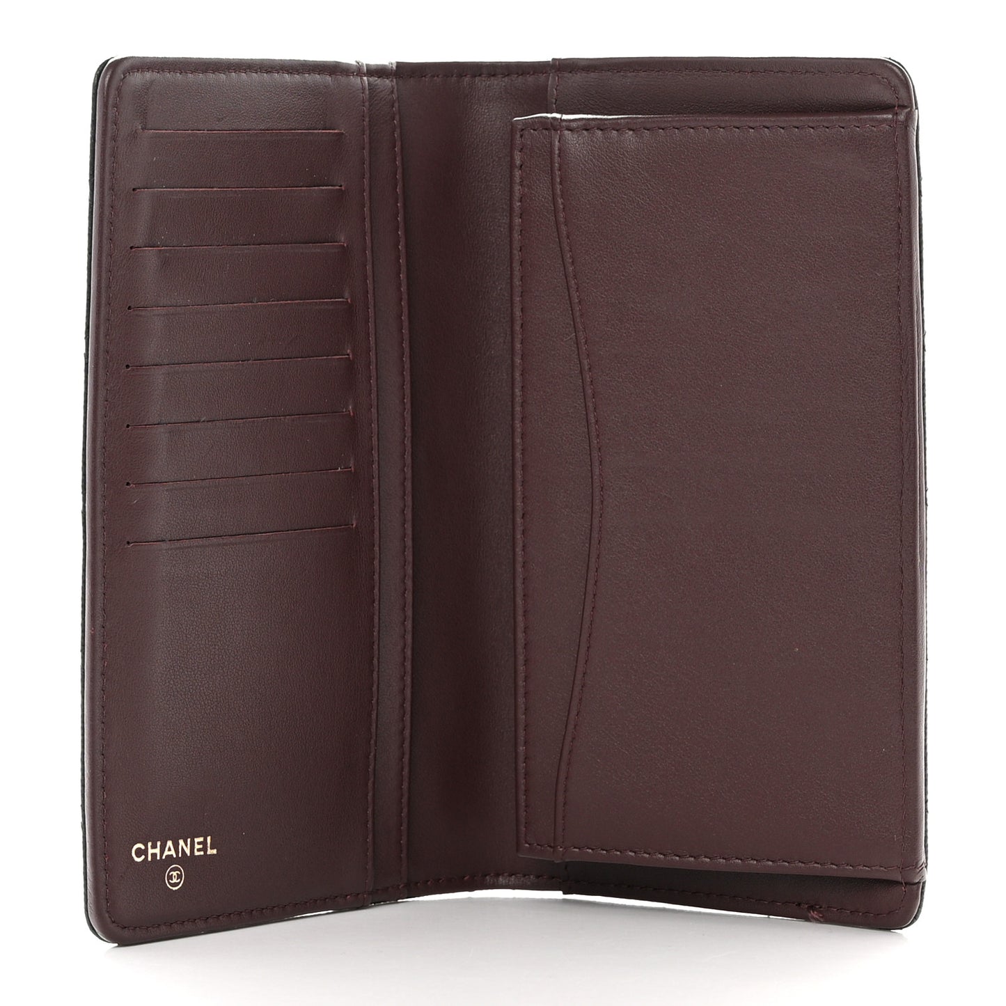 Caviar Quilted Yen Wallet Black