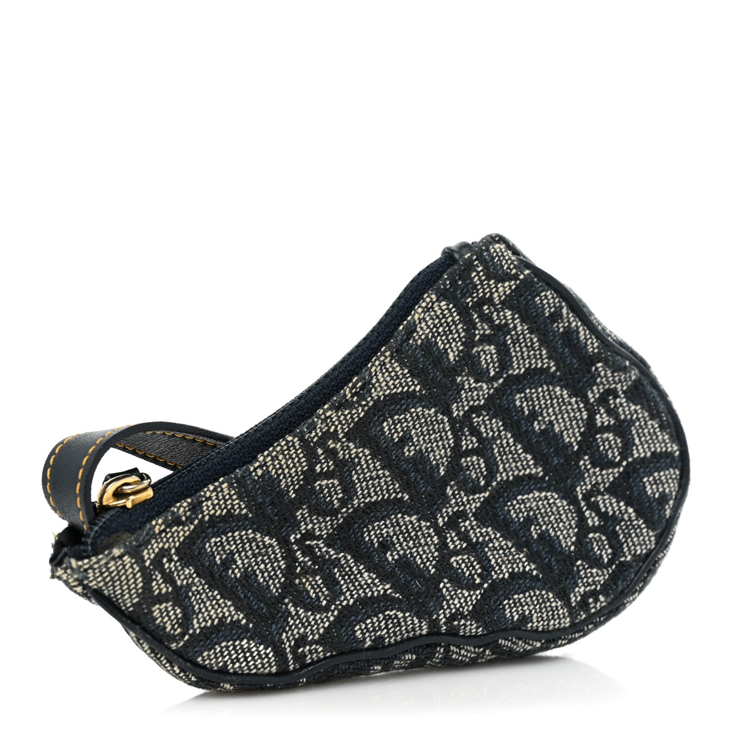 Christian Dior Monogram Saddle Coin Purse Navy 2 of 7