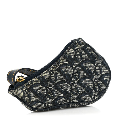 Christian Dior Monogram Saddle Coin Purse Navy 2 of 7