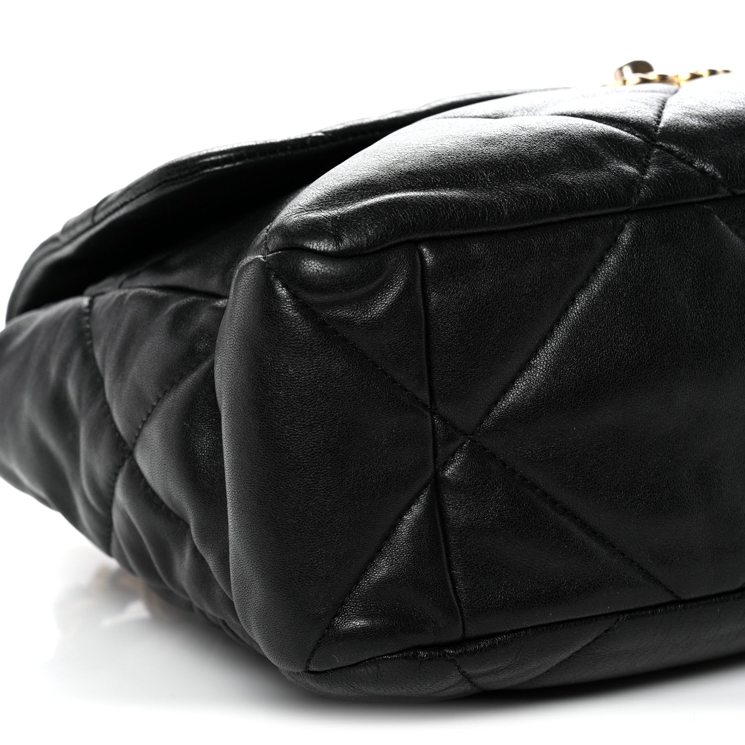 Chanel Goatskin Quilted Large Chanel 19 Flap Black 9 of 12