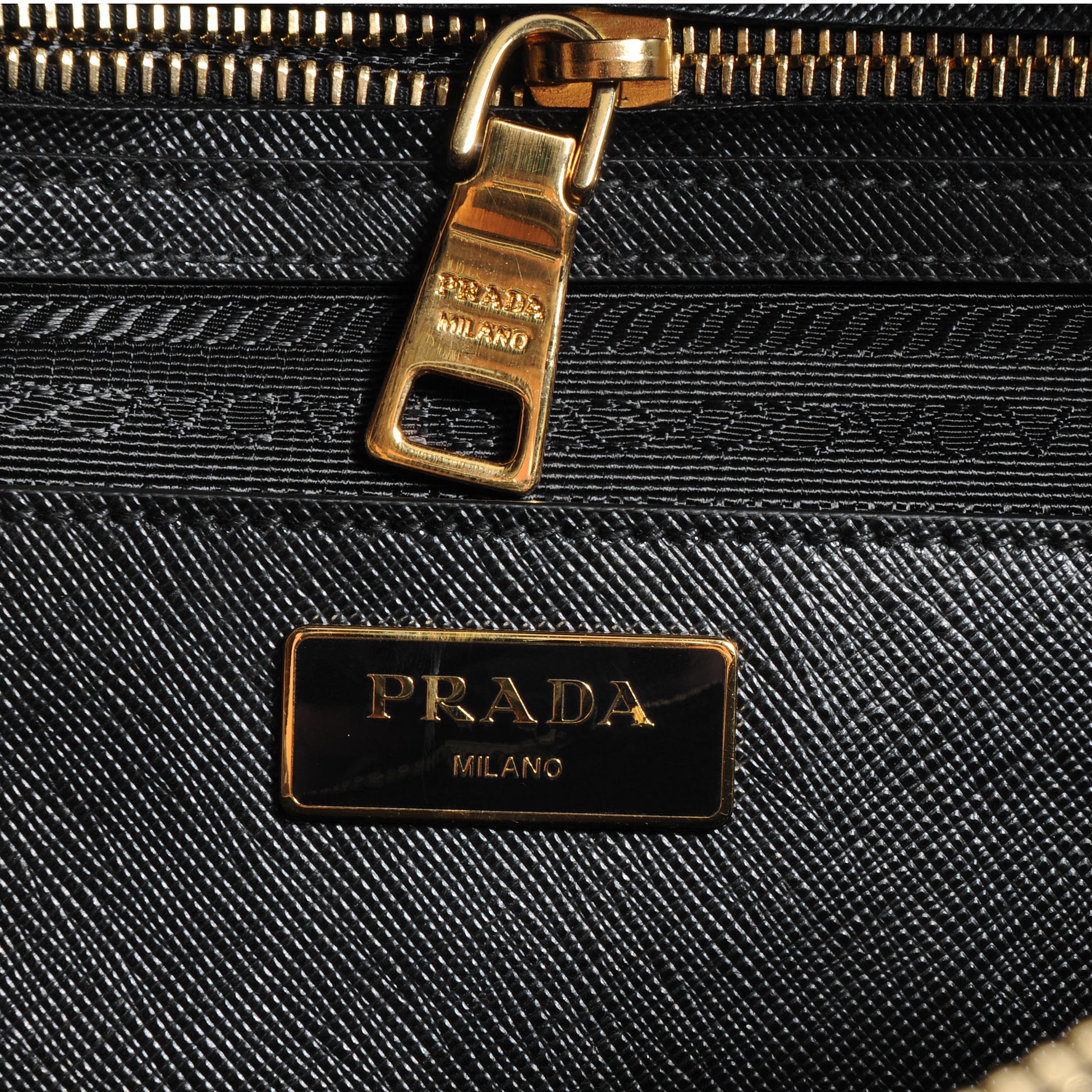 Prada Saffiano Lux Double Zip Executive Tote Nero Black 6 of 10