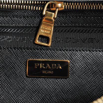 Prada Saffiano Lux Double Zip Executive Tote Nero Black 6 of 10