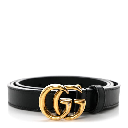 Gucci Calfskin Double G 20mm Belt 90 36 Black 1 of 6