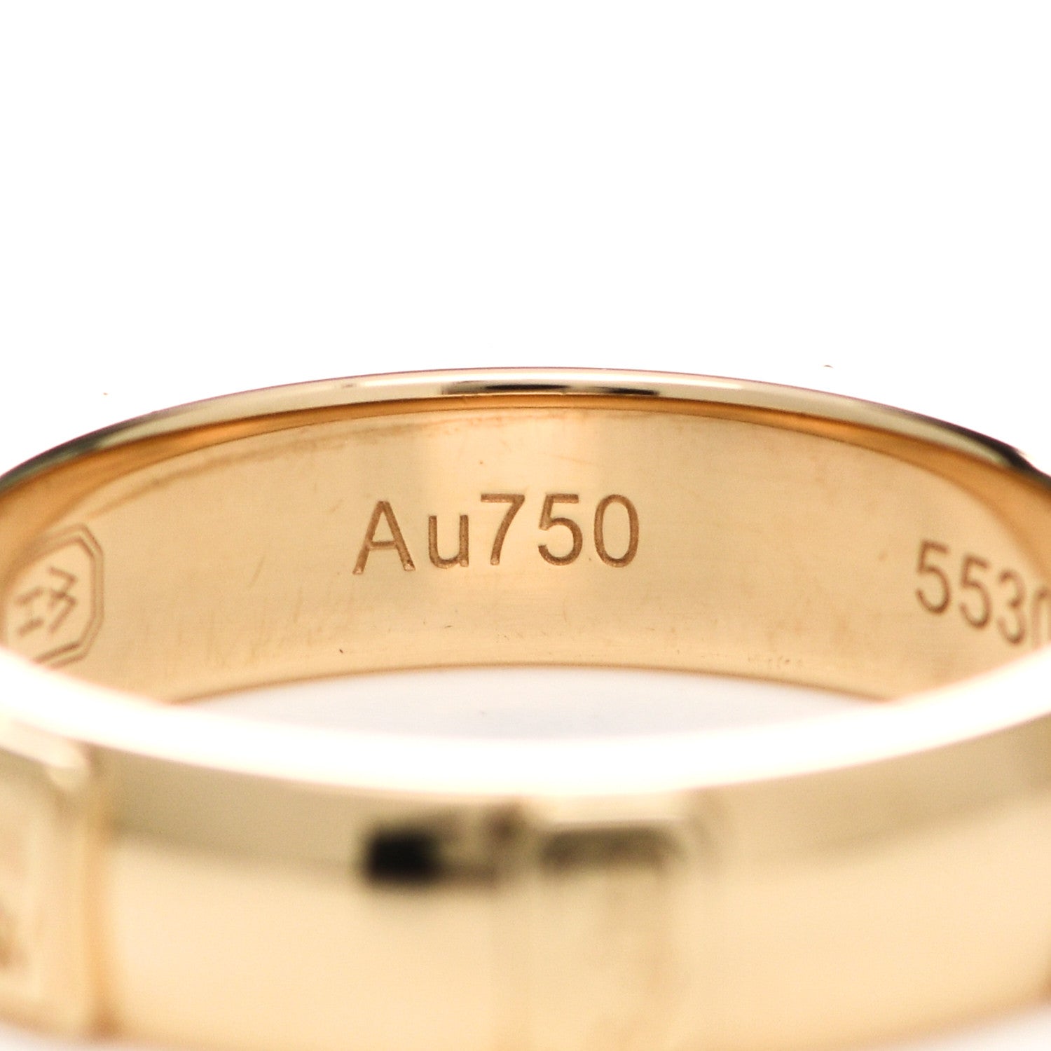 Harry Winston 18K Yellow Gold Diamond HW Logo Single Diamond Band Ring 50 5.5 5 of 7