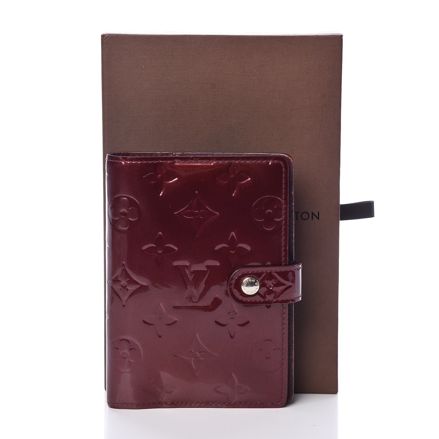 Louis Vuitton Vernis Small Ring Agenda Cover Rouge Fauviste 7 of 7