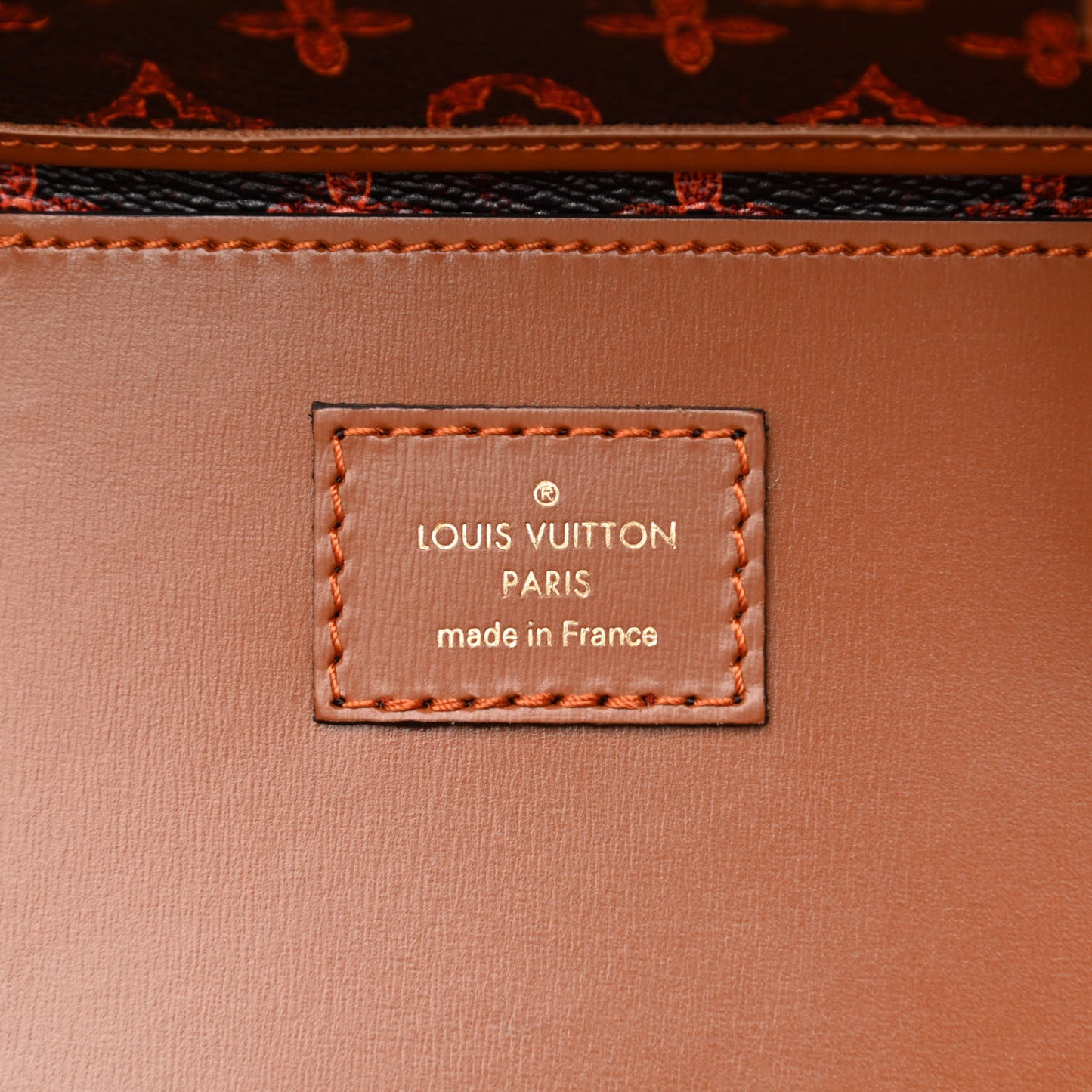 Calfskin Catogram City Steamer Cabas XXL Orange Marron