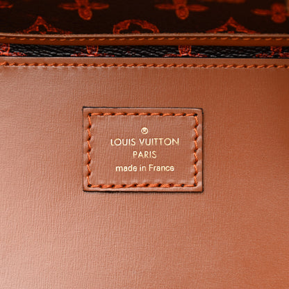 Louis Vuitton Calfskin Catogram City Steamer Cabas XXL Orange Marron 6 of 9