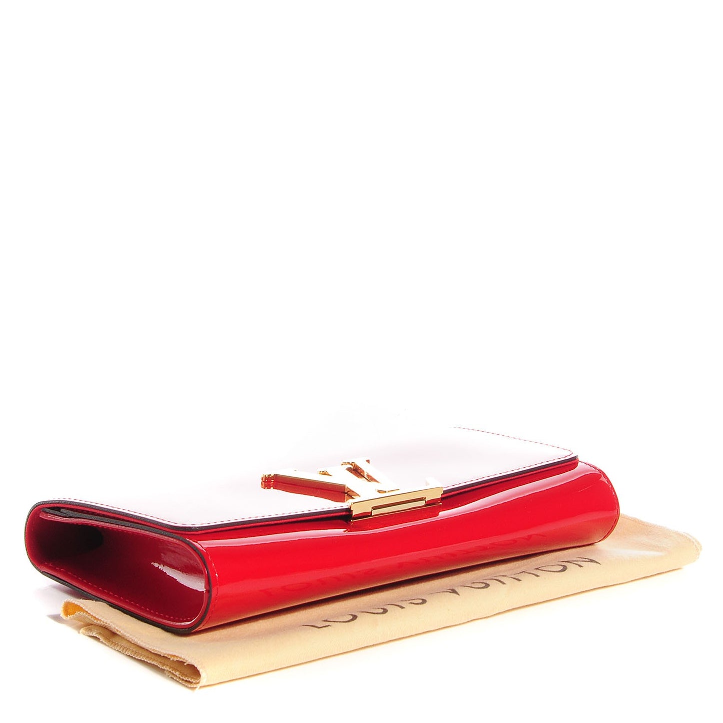 Patent Louise Clutch Rouge
