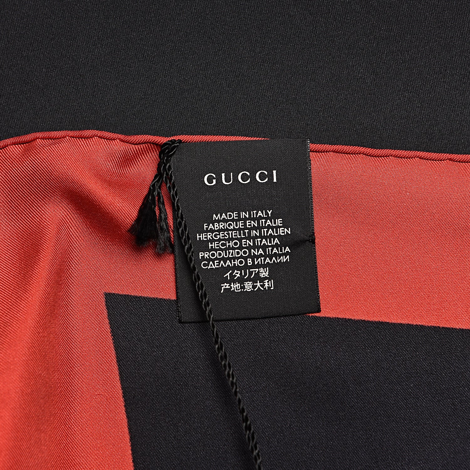 Gucci Silk GG Diamond Square Scarf Black 5 of 6