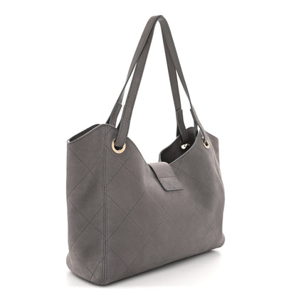 Chanel Grained Nubuck Caviar Quilted Large Shopping Bag Grey 4 of 13