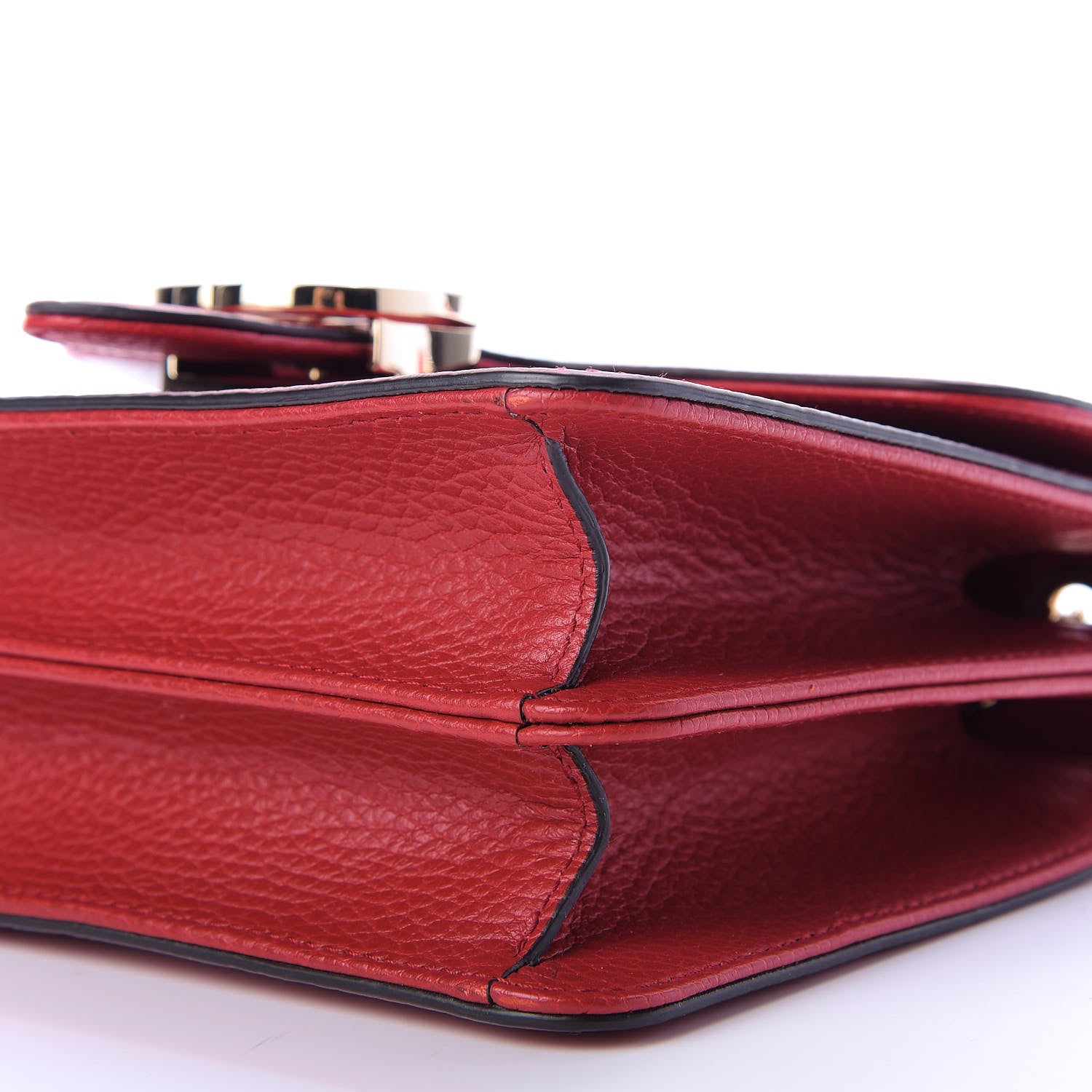 Gucci Dollar Calfskin Small Interlocking G Shoulder Bag Red 7 of 9