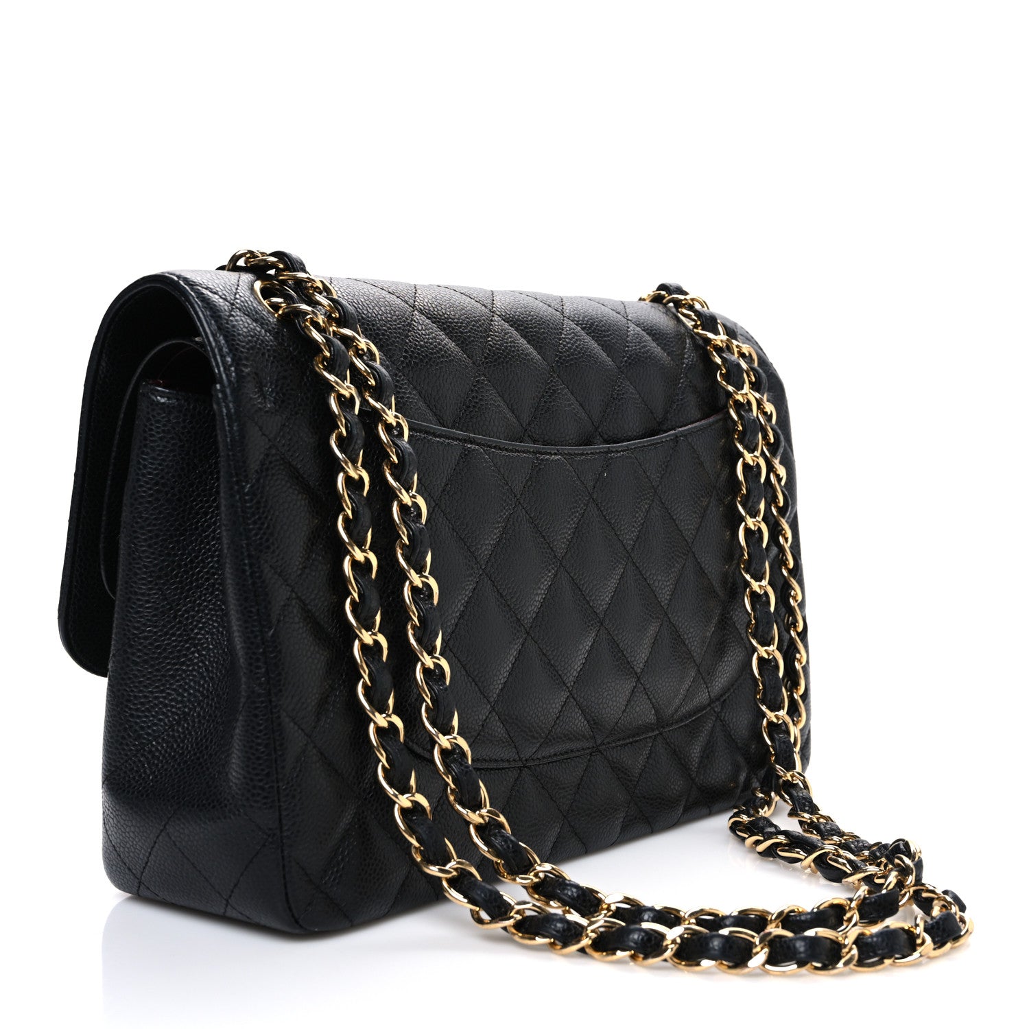 Chanel Caviar Quilted Jumbo Double Flap Black 3 of 12