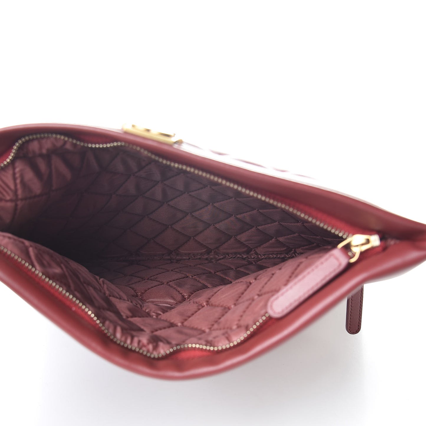 Lambskin Quilted Beauty CC Boy Clutch Red